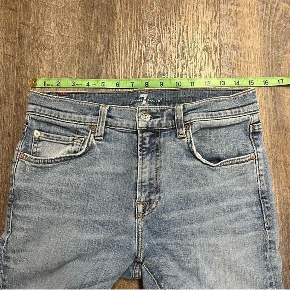 7 FOR ALL MANKIND Jeans Womens 31 Blue Slimmy Cashmere Blend Japanese Fabric - Picture 4 of 10